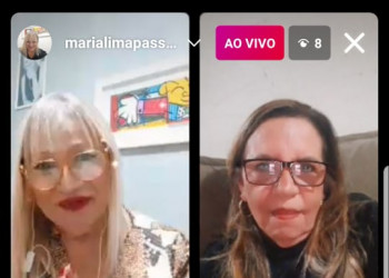 As Artistas Plásticas Teresa Kodama e Ana Bittar prestigiaram a live de Maria Lima